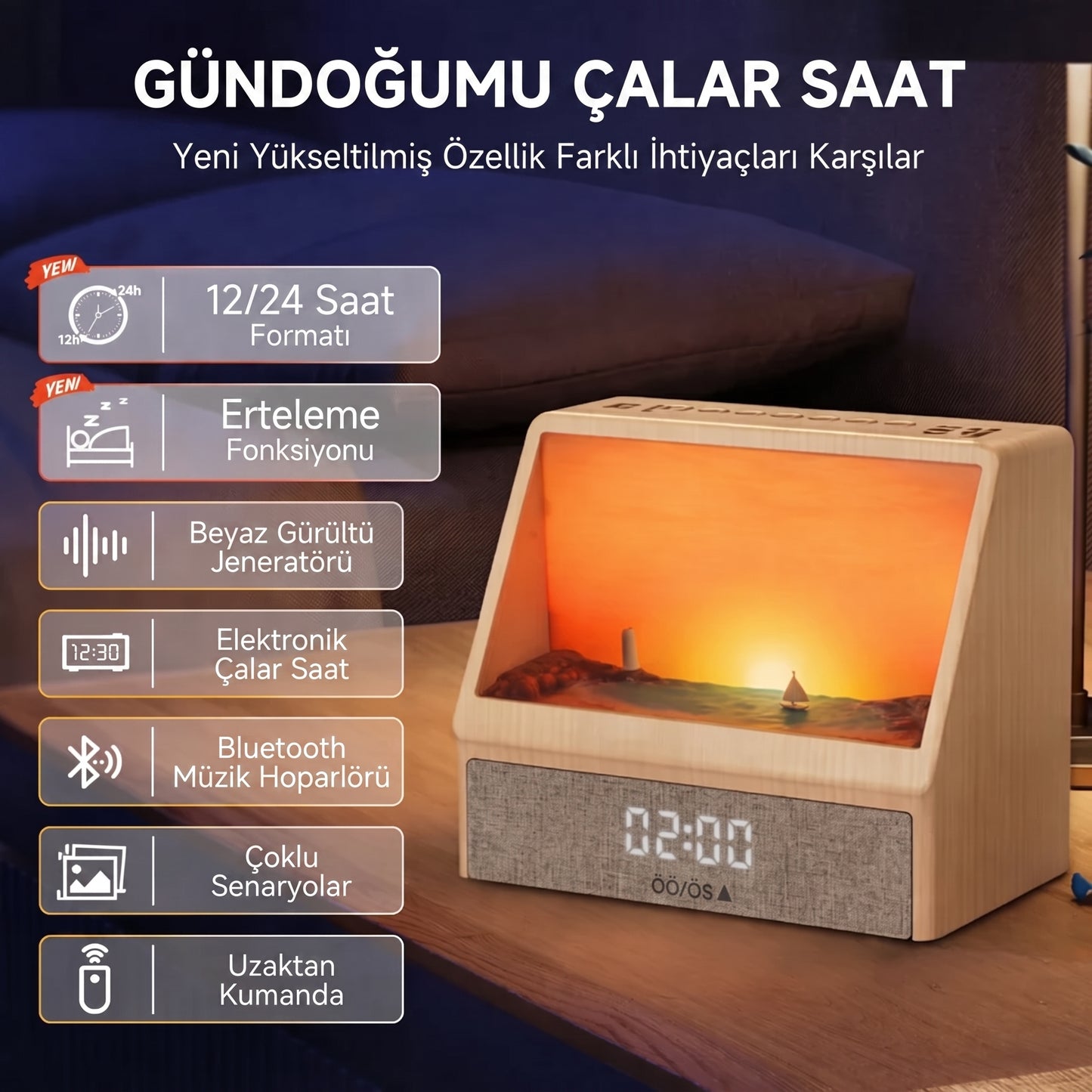LUMİTOUCH™ – GÜN DOĞUMU IŞIKLI ALARM